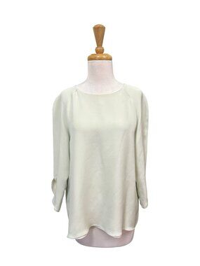 Derek Lam Light Green Silk Blouse Size 8 Blouse